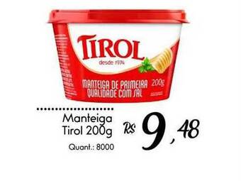 Giassi Supermercados Manteiga tirol oferta
