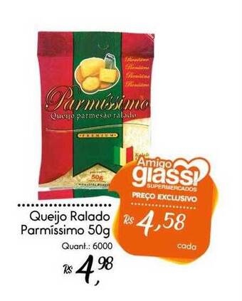 Giassi Supermercados Queijo ralado parmissimo oferta