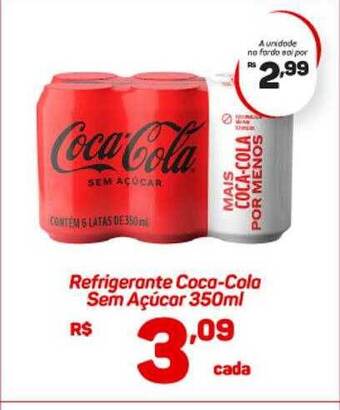 Rede Vivo Refrigerante coca-cola sem açúcar oferta