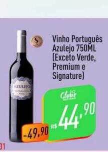 Supermercados Pague Menos Vinho portugués azulejo oferta