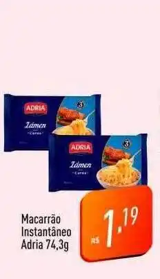Supermercados Pague Menos Macarrão instantâneo adria oferta