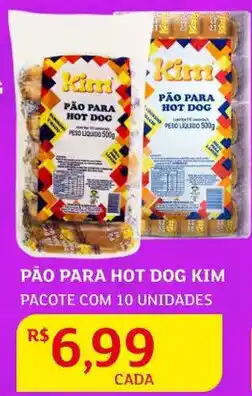Pão para Hot Dog Kim pacote com 10 unidades