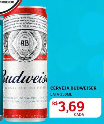 Assaí Atacadista Cerveja Budweiser lata 350ml oferta