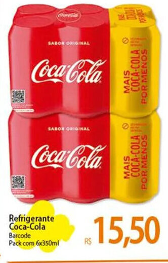 Atacadão Refrigerante Coca Cola 6x350ml oferta