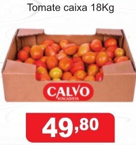 Calvo Atacadista Tomate caixa 18kg oferta