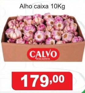 Calvo Atacadista Alho caixa 10kg oferta