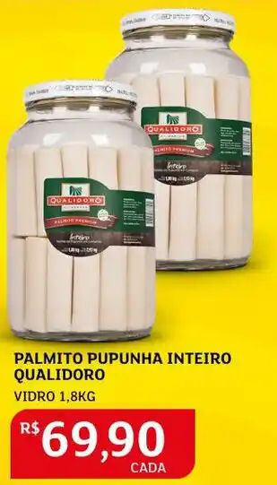 Assaí Atacadista Palmito Pupunha Inteiro Qualidoro 1.8kg oferta
