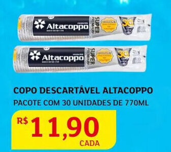 Assaí Atacadista Copo descartável Altacoppo 770ml oferta