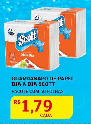 Guardanapo de Papel Dia A Dia Scott 50 folhas