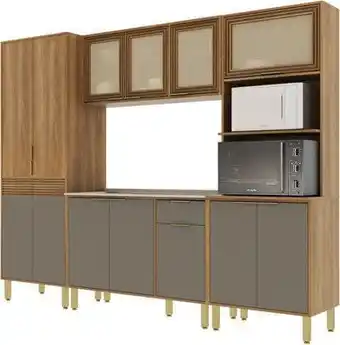 Quero Quero Cozinha 4 peças 11portas 1 gaveta andressa moveis sul 5197ndanogal/damasco oferta