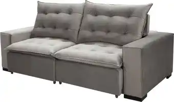 Sofá 250cm 4 lugares retrátil/reclinável napoli cristalflex bege