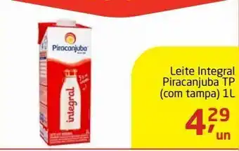 Tenda Atacado Leite integral piracanjuba tp (com tampa) 1l oferta