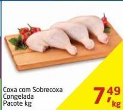 Coxa com sobrecoxa congelada pacote kg