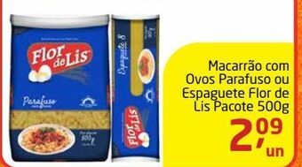 Tenda Atacado Macarrão com ovos parafuso ou espaguete flor de lis pacote 500g oferta
