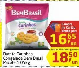 Batata carinhas congelada bem brasil pacote 1,05kg
