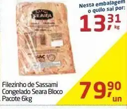 Tenda Atacado Filezinho de sassami congelado seara bloco pacote 6kg oferta