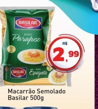 Tonin Superatacado Macarrão semolado basilar 500g oferta