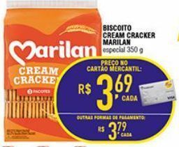 Mercantil Rodrigues Biscoitos cream cracker marilan 350g oferta