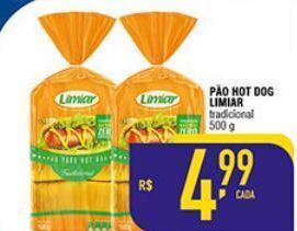 Pão de hot dog limiar 500g