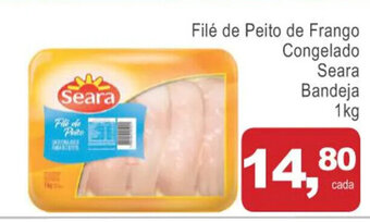 Mineirão Atacarejo Filé de Peito de Frango Congelado Seara bandeja 1kg oferta