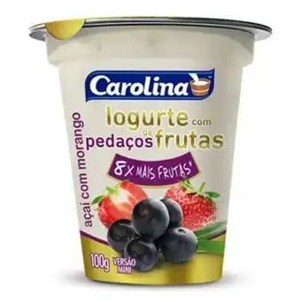 Supermercados Paraná Iogurte com pedaço de fruta açaí com morango carolina 100g oferta
