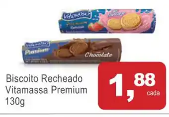 Mineirão Atacarejo Biscoito Recheado Vitamassa Premium 130g oferta