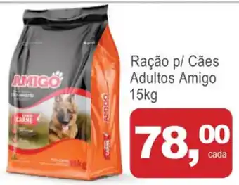 Mineirão Atacarejo Ração p/ cães Adultos Amigo 15kg oferta