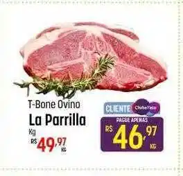 T-bone ovino la parrilla