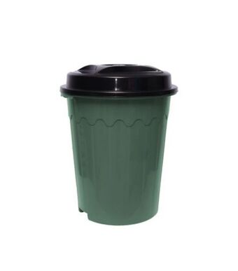 Cesto multiuso de plástico verde 100l