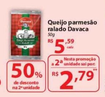 Queijo Parmesão ralado Davaca 50g
