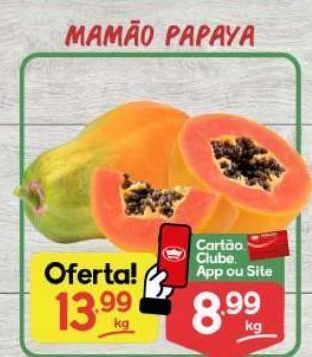 Supermercados Princesa Mamão papaya kg oferta
