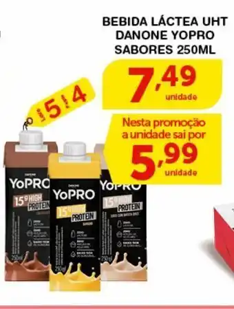 Roldão Bebida láctea uht danone yopro sabores 250ml oferta