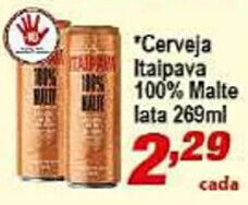 Cerveja Itaipava 100% malte lata 269ml