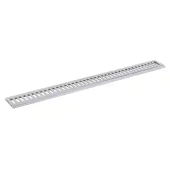 Leroy Merlin Conjunto grelha e porta grelha para veículos leves com baixa vazão de alumínio 10x100cm cinza lg mais oferta
