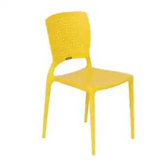 Leroy Merlin Cadeira de plástico safira 82x43x52cm amarelo tramontina oferta