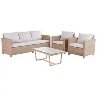 Leroy Merlin Conjunto para jardim medena aluminio 4 pç bege naterial oferta