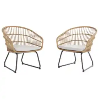 Leroy Merlin Conjunto para jardim timea com 2 cadeiras rattan e aço naterial oferta