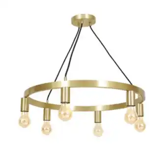 Leroy Merlin Pendente 6 lâmpadas dourado metal kansas lumicentro oferta