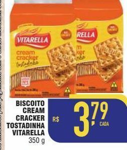 Mercantil Rodrigues Biscoitos cream cracker vitarella 350g oferta