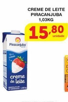 Roldão Creme de leite piracanjuba 1,03kg oferta