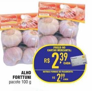 Mercantil Rodrigues Alho forttuni 100g oferta