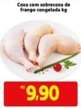 Extra Supermercado Coxa com Sobrecoxa de frango Congelada 1kg oferta