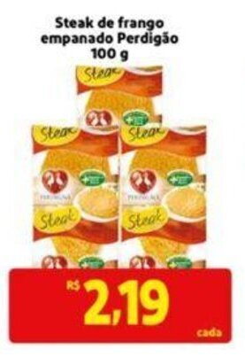 Extra Supermercado Steak de frango empanado Perdigão 100g oferta