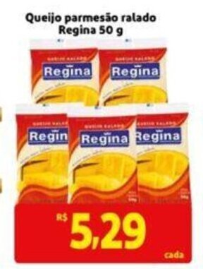 Extra Supermercado Queijo Parmesão Ralado Regina 50g oferta