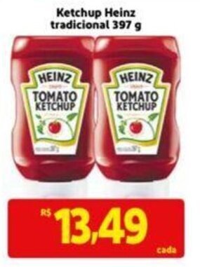 Extra Supermercado Ketchup Heinz Tradicional 397g oferta