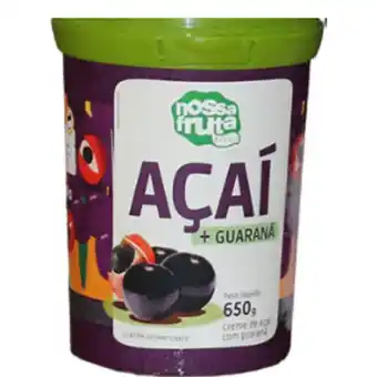 Creme de acai nossa fruta c/guara.650g