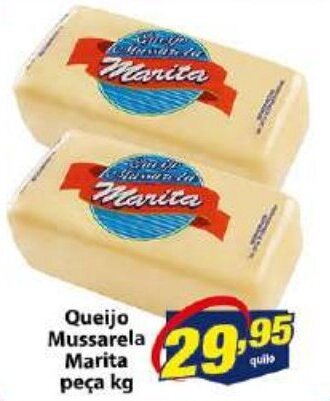 Vencedor Atacadista Queijo Mussarela Marita peça 1kg oferta