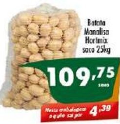 Vencedor Atacadista Batata Monalisa Hortmix saco 25kg oferta