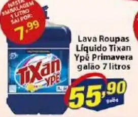 Vencedor Atacadista Lava roupas Líquido Tixan Ypê Primavera galão 7L oferta