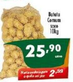 Vencedor Atacadista Batata comum saco 10kg oferta